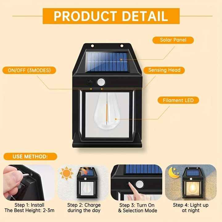 Solar Interaction Lamp - Waterproof 💡