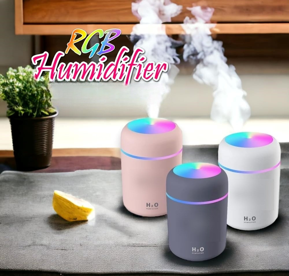 Mini Humidifier with RGB Light – 300ml